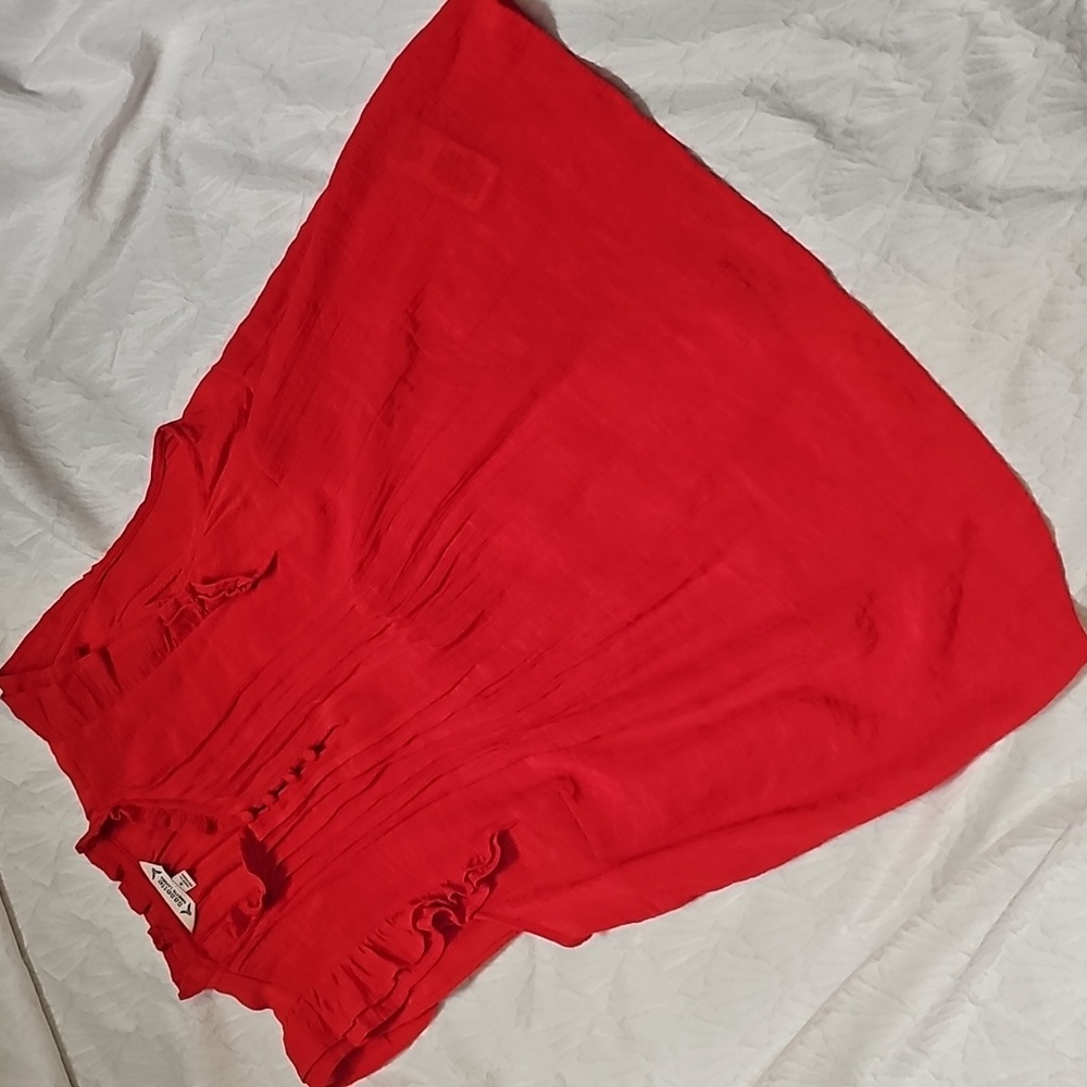 Nanette Lepore Poppy Red Sleeveless Blouse